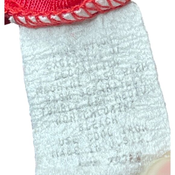 Vintage Red & Black Lace Trim Satin Chemise Nightgown Size Large - Picture 13 of 14